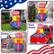 1 Set 5 ft Patriotic Inflatable Duck 4th of July Giant Inflatables Duck Outdoor Build-in LEDs Lights Blow Up Memorial Day Independence Day Decor for Car Parade Yard Patio Lawn